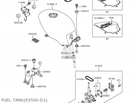 FUEL TANK(EX500-D1) - EX500D1 GPZ500S 1994 UNITED KINGDOM SD