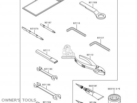 OWNER'S TOOLS - EX500D1 GPZ500S 1994 UNITED KINGDOM SD