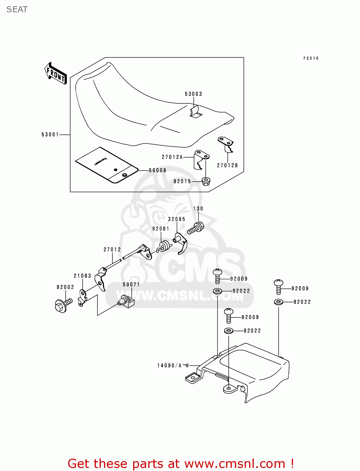 SEAT EX500D1 NINJA 500 1994 USA CALIFORNIA CANADA