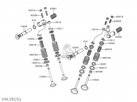 VALVE(S) - EX500D1 NINJA 500 1994 USA CALIFORNIA CANADA