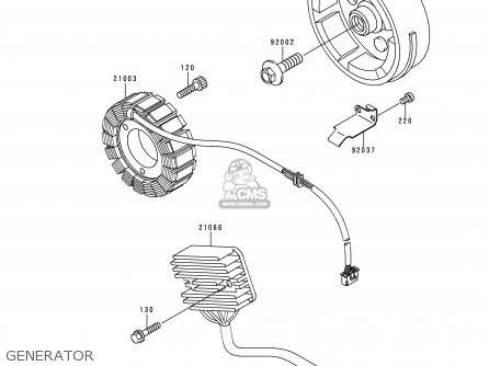 GENERATOR - EX500D1 NINJA 500 1994 USA CALIFORNIA CANADA