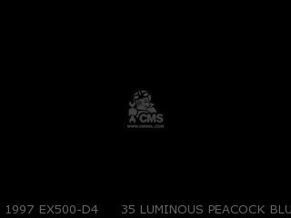 1997 EX500-D4     35 LUMINOUS PEACOCK BLUE - EX500D1 NINJA 500 1994 USA CALIFORNIA CANADA
