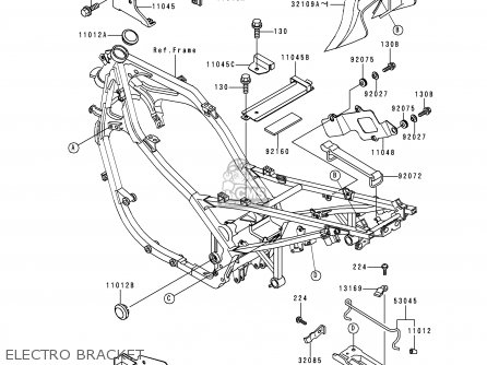 ELECTRO BRACKET - EX500D1 NINJA 500 1994 USA CALIFORNIA CANADA