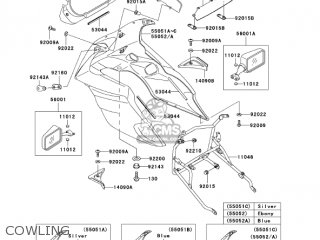 COWLING - EX500D10 NINJA 500R 2003 USA CALIFORNIA CANADA