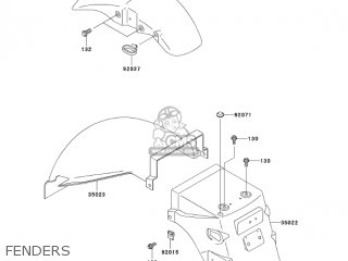 FENDERS - EX500D10 NINJA 500R 2003 USA CALIFORNIA CANADA