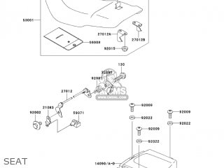SEAT - EX500D10 NINJA 500R 2003 USA CALIFORNIA CANADA