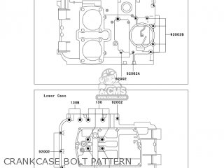 CRANKCASE BOLT PATTERN - EX500D10 NINJA 500R 2003 USA CALIFORNIA CANADA