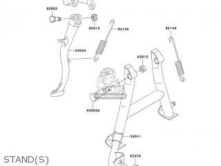 STAND(S) - EX500D11 NINJA 500R 2004 USA CALIFORNIA CANADA