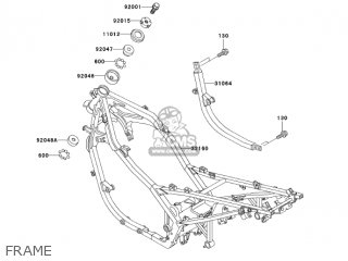 FRAME - EX500D11 NINJA 500R 2004 USA CALIFORNIA CANADA