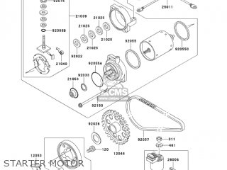 STARTER MOTOR - EX500D11 NINJA 500R 2004 USA CALIFORNIA CANADA
