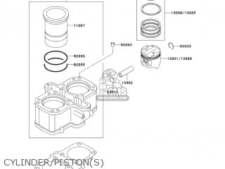 CYLINDER/PISTON(S) - EX500D11 NINJA 500R 2004 USA CALIFORNIA CANADA