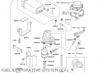 FUEL EVAPORATIVE SYSTEM (CA) - EX500D11 NINJA 500R 2004 USA CALIFORNIA CANADA