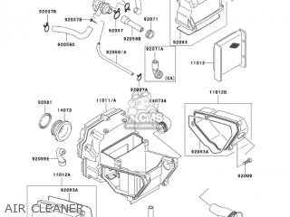 AIR CLEANER - EX500D11 NINJA 500R 2004 USA CALIFORNIA CANADA