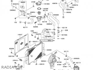 RADIATOR - EX500D11 NINJA 500R 2004 USA CALIFORNIA CANADA