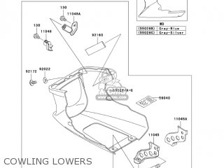 COWLING LOWERS - EX500D11 NINJA 500R 2004 USA CALIFORNIA CANADA