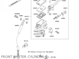 FRONT MASTER CYLINDER - EX500D11 NINJA 500R 2004 USA CALIFORNIA CANADA