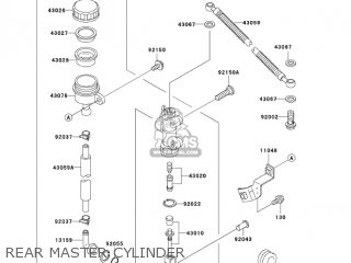 REAR MASTER CYLINDER - EX500D11 NINJA 500R 2004 USA CALIFORNIA CANADA