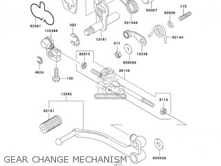 GEAR CHANGE MECHANISM - EX500D11 NINJA 500R 2004 USA CALIFORNIA CANADA