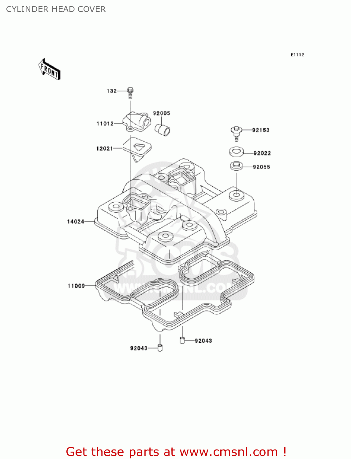 CYLINDER HEAD COVER EX500D12 NINJA 500R 2005 USA CALIFORNIA CANADA