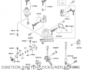 IGNITION SWITCH/LOCKS/REFLECTORS - EX500D12 NINJA 500R 2005 USA CALIFORNIA CANADA