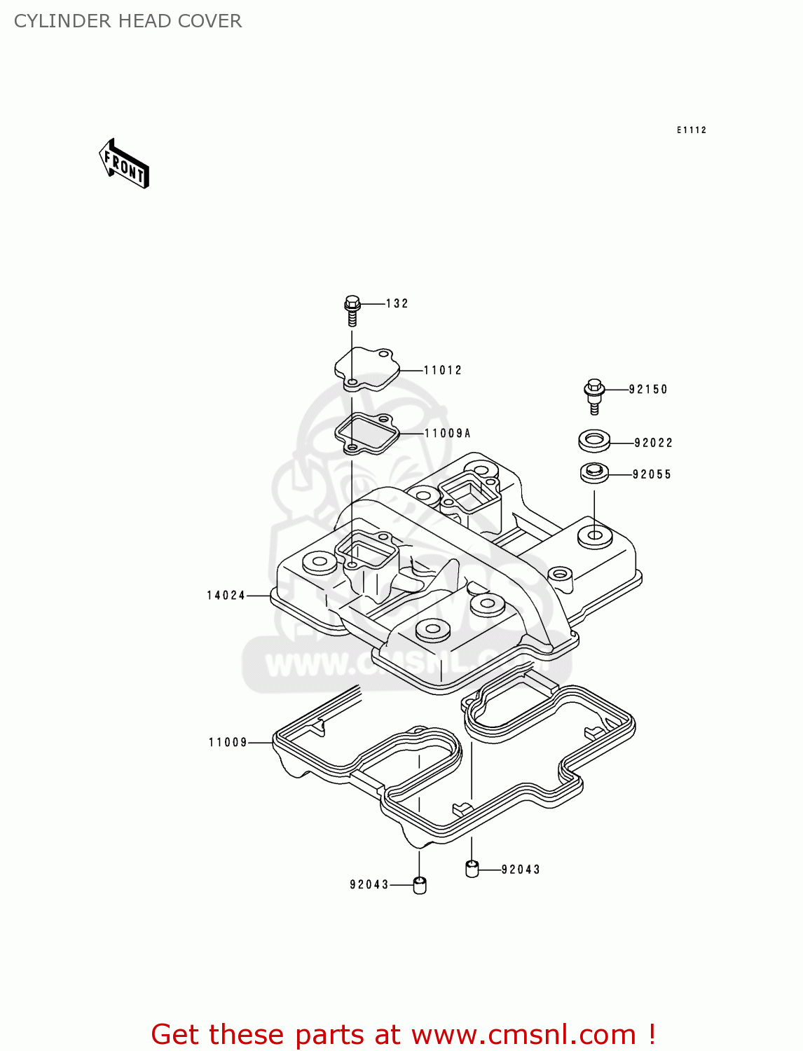 CYLINDER HEAD COVER EX500D2 GPZ500S 1995 UNITED KINGDOM SD
