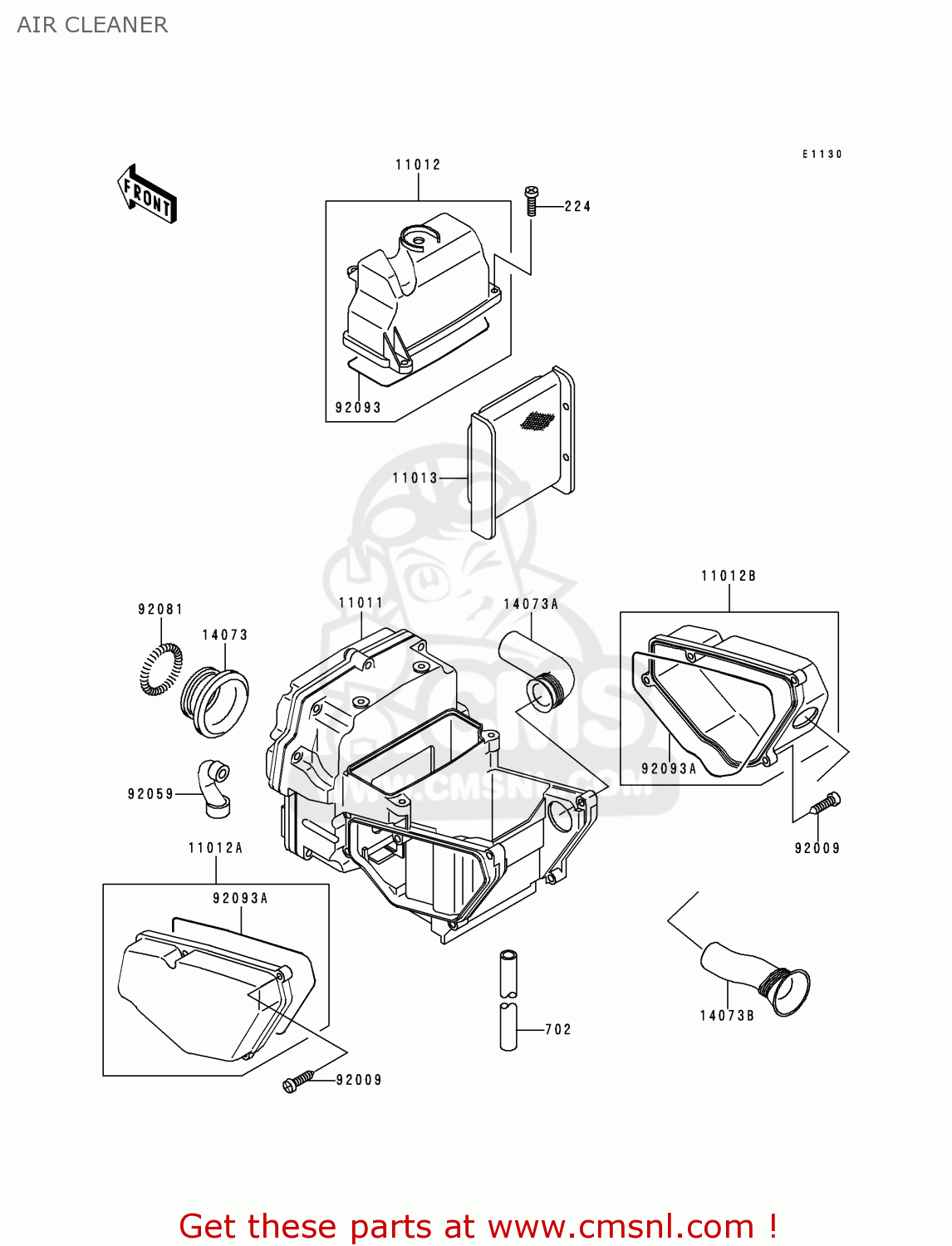 AIR CLEANER EX500D2 GPZ500S 1995 UNITED KINGDOM SD
