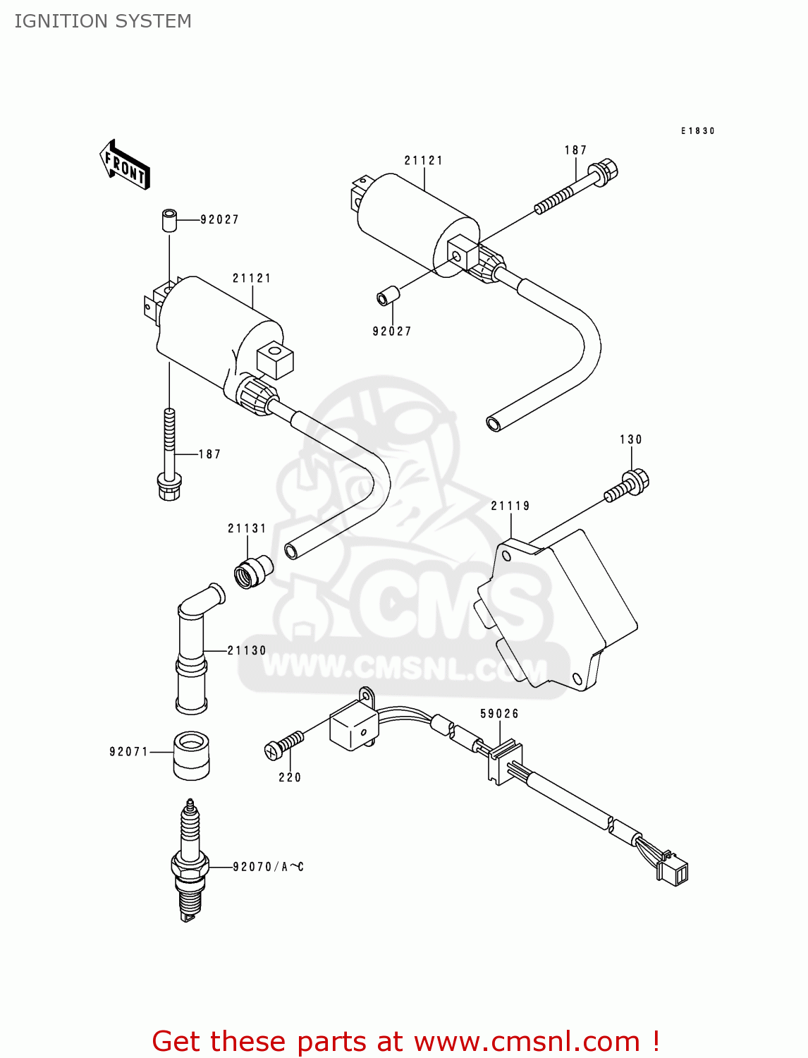 IGNITION SYSTEM EX500D2 GPZ500S 1995 UNITED KINGDOM SD