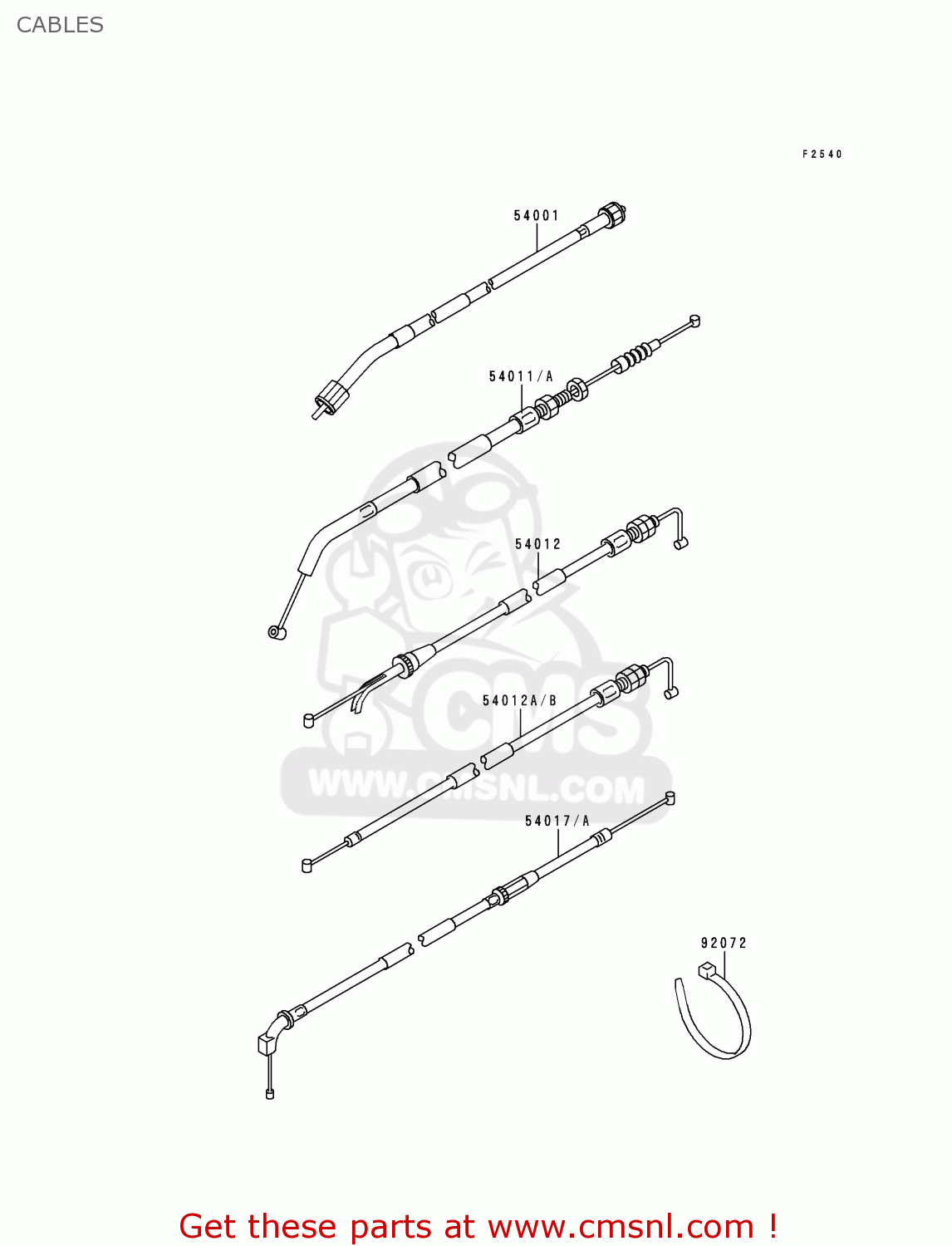 CABLES EX500D2 GPZ500S 1995 UNITED KINGDOM SD