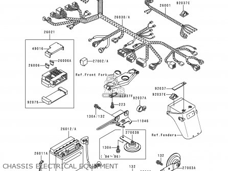 CHASSIS ELECTRICAL EQUIPMENT - EX500D2 GPZ500S 1995 UNITED KINGDOM SD
