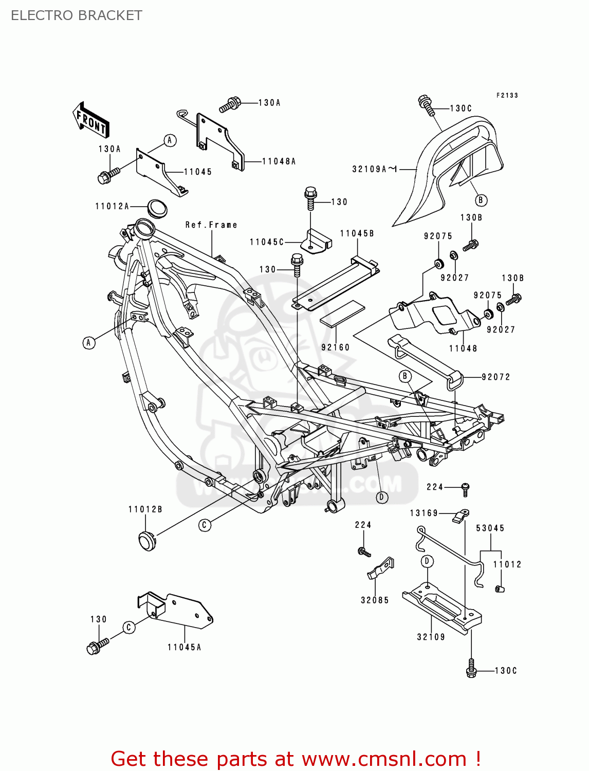 ELECTRO BRACKET EX500D2 NINJA 500 1995 USA CALIFORNIA CANADA