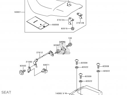 SEAT - EX500D2 NINJA 500 1995 USA CALIFORNIA CANADA