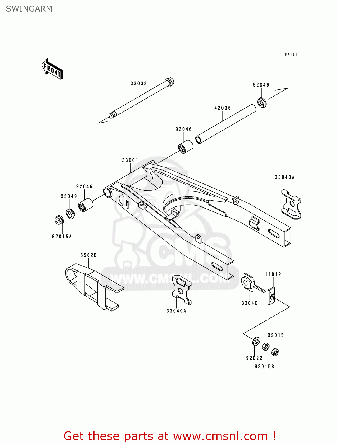 SWINGARM EX500D3 GPZ500S 1996 UNITED KINGDOM