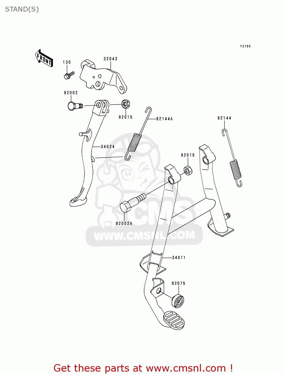 STAND(S) EX500D3 GPZ500S 1996 UNITED KINGDOM