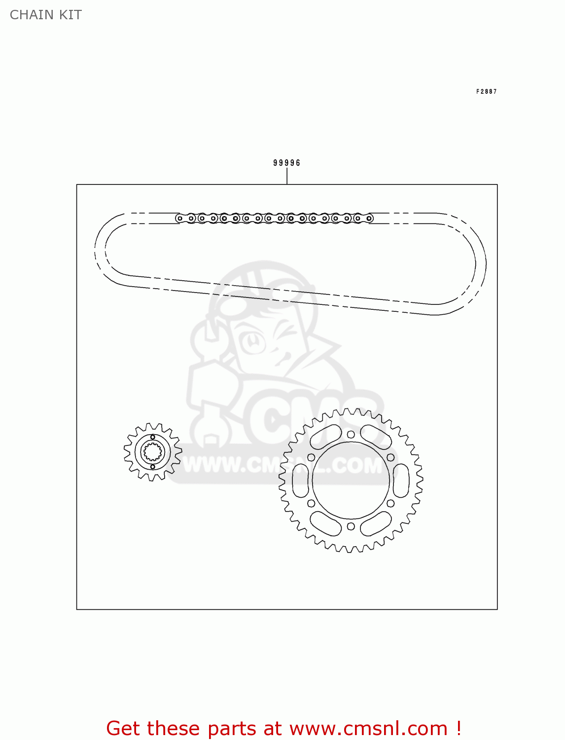 CHAIN KIT EX500D3 GPZ500S 1996 UNITED KINGDOM