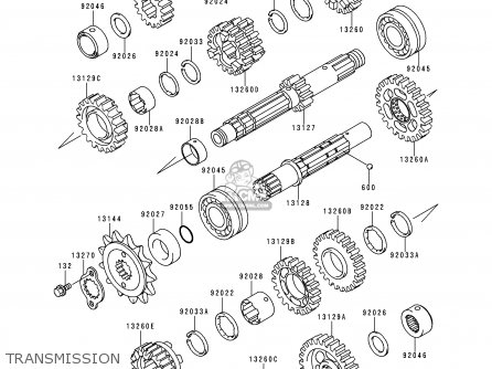 TRANSMISSION - EX500D3 NINJA 500 1996 USA CALIFORNIA CANADA