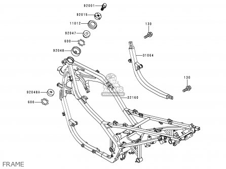 FRAME - EX500D3 NINJA 500 1996 USA CALIFORNIA CANADA