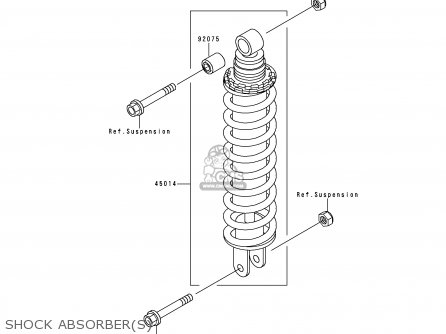 SHOCK ABSORBER(S) - EX500D3 NINJA 500 1996 USA CALIFORNIA CANADA
