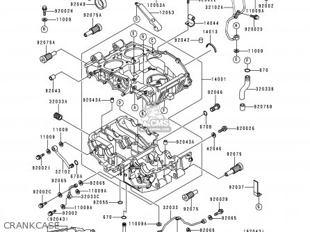 CRANKCASE - EX500D4 NINJA 500 1997 USA CALIFORNIA CANADA