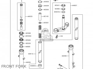 FRONT FORK - EX500D4 NINJA 500 1997 USA CALIFORNIA CANADA