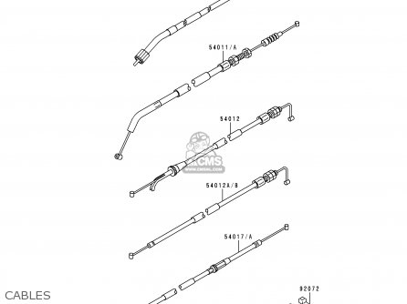 CABLES - EX500D4 NINJA 500 1997 USA CALIFORNIA CANADA