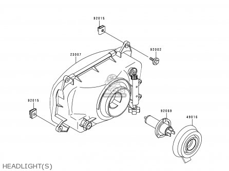HEADLIGHT(S) - EX500D4 NINJA 500 1997 USA CALIFORNIA CANADA