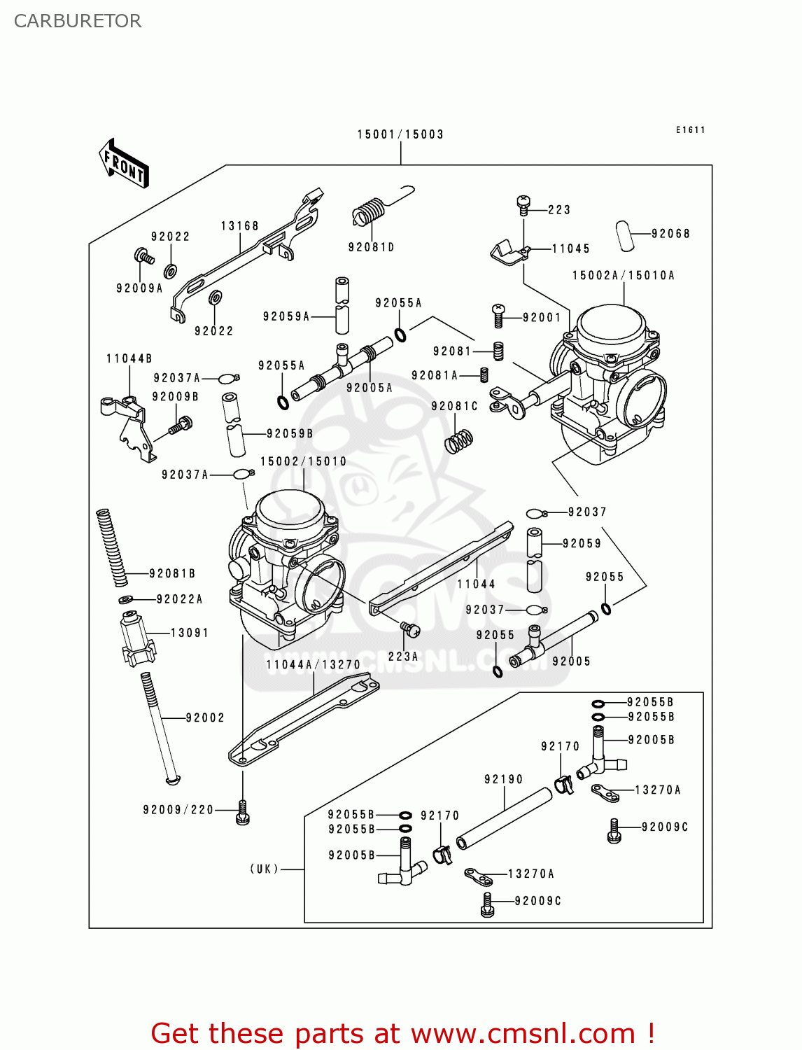 CARBURETOR EX500D5 GPZ500S 1998 UNITED KINGDOM