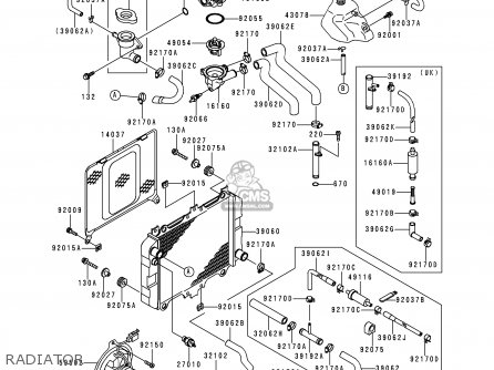RADIATOR - EX500D5 GPZ500S 1998 UNITED KINGDOM
