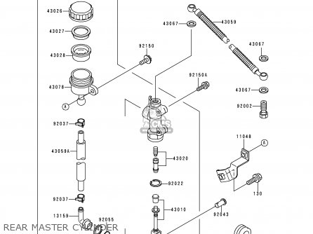 REAR MASTER CYLINDER - EX500D5 GPZ500S 1998 UNITED KINGDOM