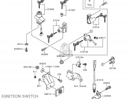 IGNITION SWITCH - EX500D5 GPZ500S 1998 UNITED KINGDOM