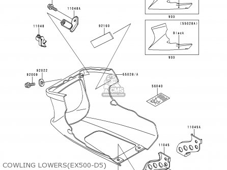 COWLING LOWERS(EX500-D5) - EX500D5 GPZ500S 1998 UNITED KINGDOM