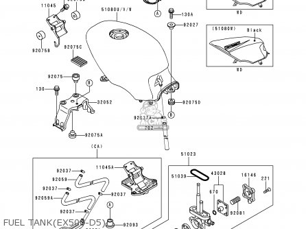 FUEL TANK(EX500-D5) - EX500D5 NINJA 500 1998 USA CALIFORNIA CANADA