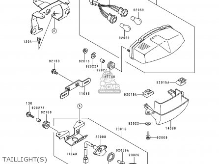 TAILLIGHT(S) - EX500D5 NINJA 500 1998 USA CALIFORNIA CANADA