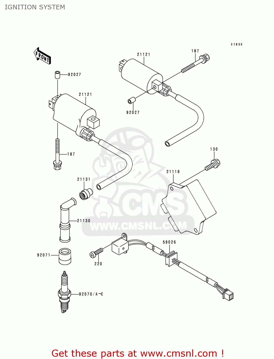 IGNITION SYSTEM EX500D6 GPZ500S 1999 UNITED KINGDOM