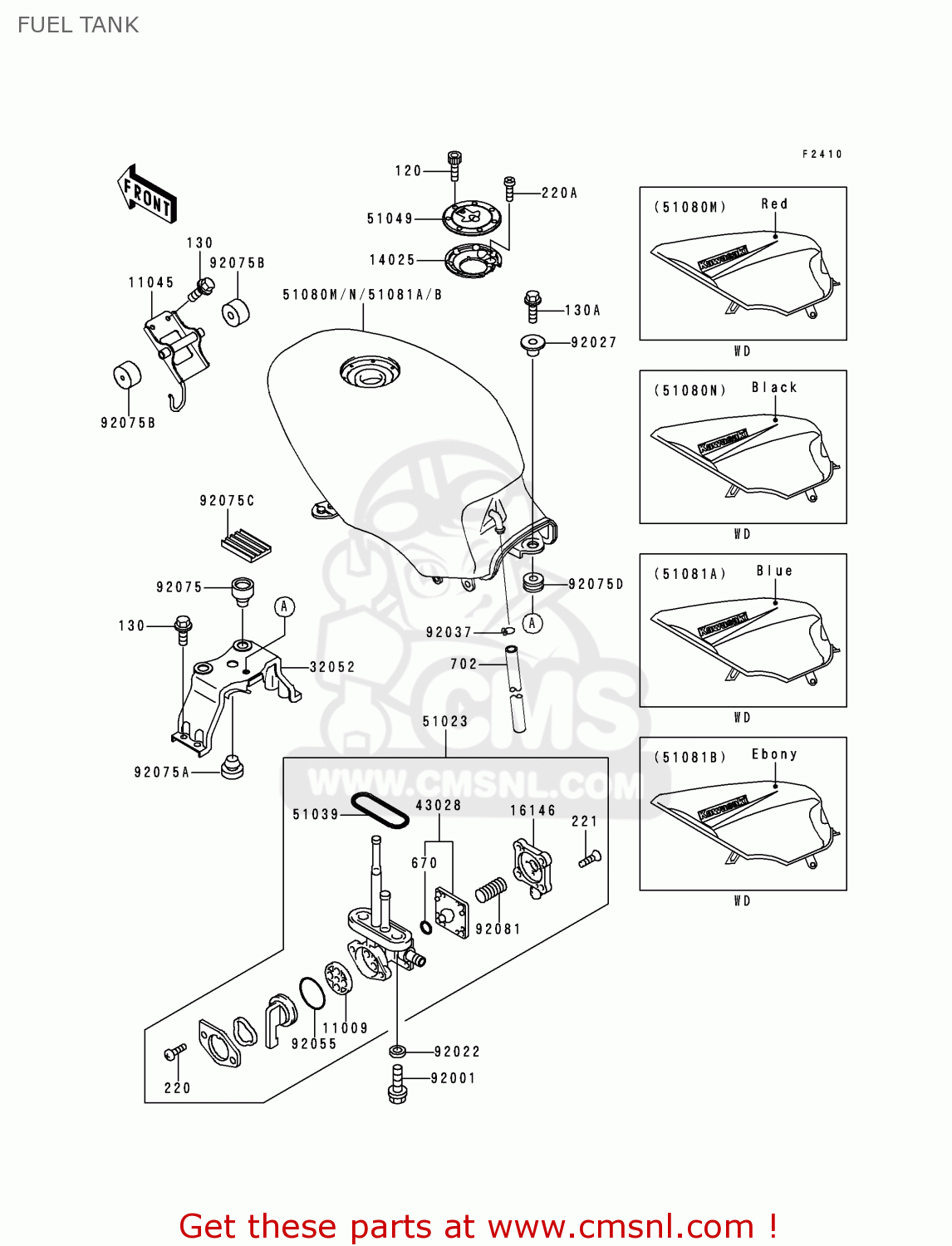 FUEL TANK EX500D6 GPZ500S 1999 UNITED KINGDOM